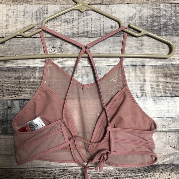 Gossip 2-pc Swim Pink Bikini Sheer Strappy-Backed Size Small - Picture 3 of 13